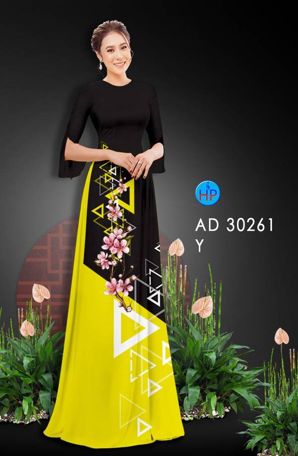 Vải Áo Dài Hoa Đào kiểu mới AD 30261