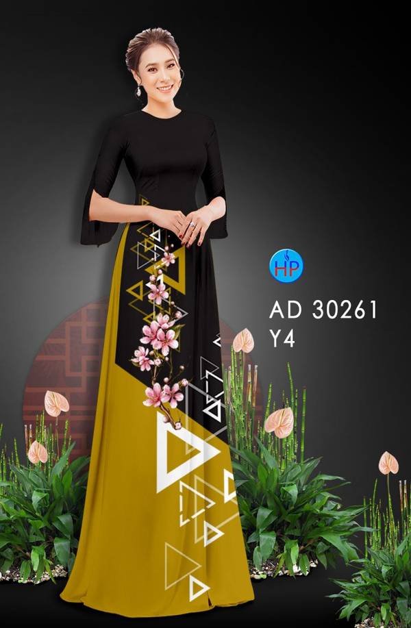 Vải Áo Dài Hoa Đào kiểu mới AD 30261