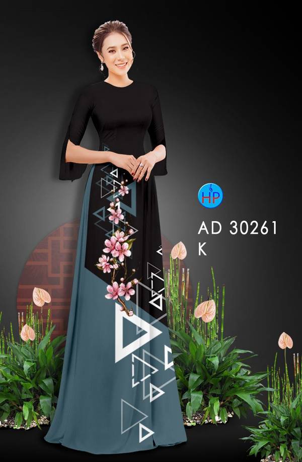 Vải Áo Dài Hoa Đào kiểu mới AD 30261