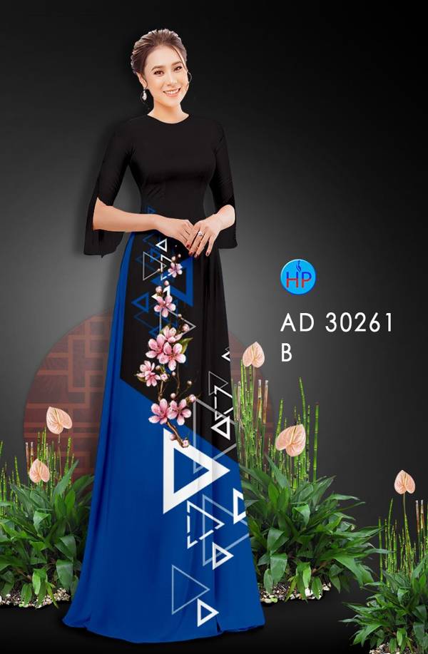 Vải Áo Dài Hoa Đào kiểu mới AD 30261