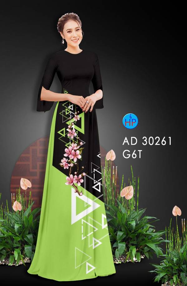 Vải Áo Dài Hoa Đào kiểu mới AD 30261