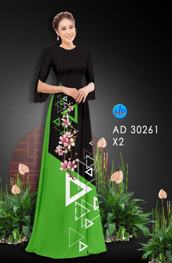 Vải Áo Dài Hoa Đào kiểu mới AD 30261