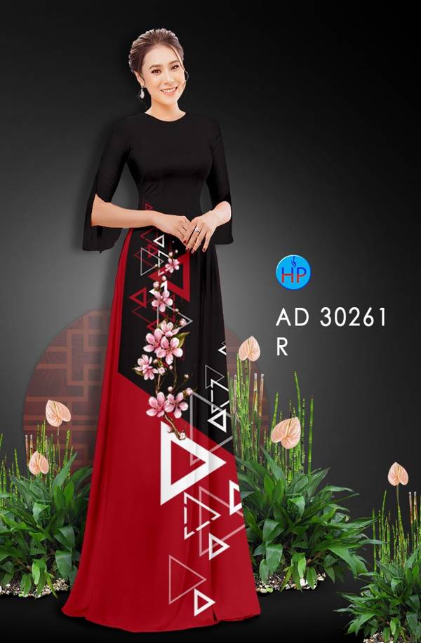 Vải Áo Dài Hoa Đào kiểu mới AD 30261
