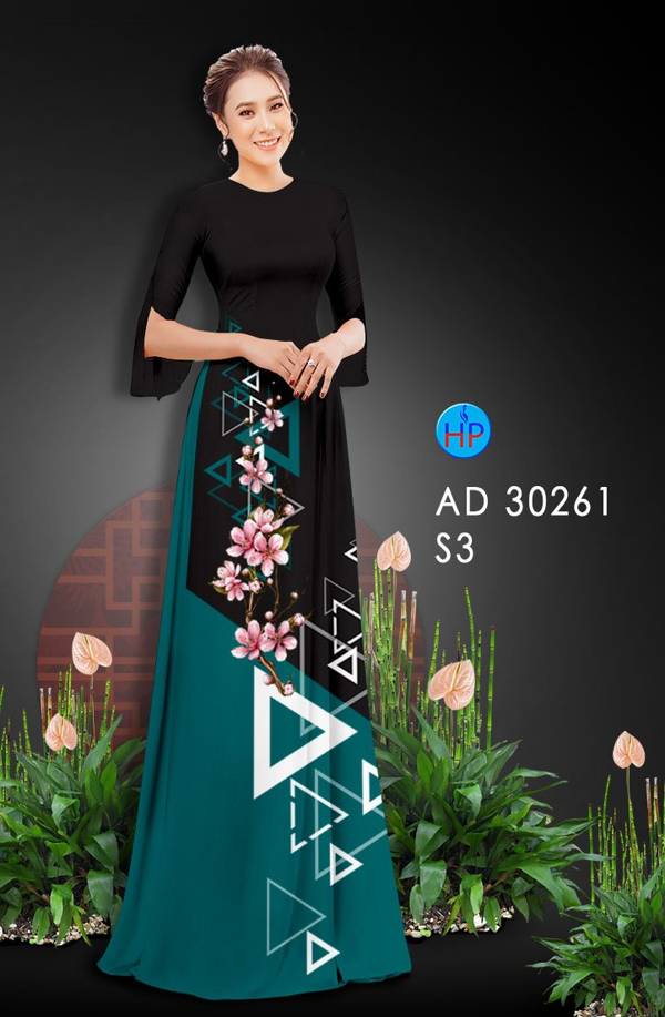 Vải Áo Dài Hoa Đào kiểu mới AD 30261