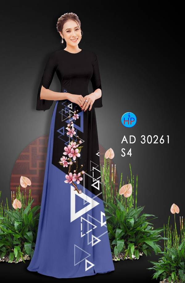 Vải Áo Dài Hoa Đào kiểu mới AD 30261