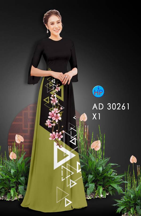 Vải Áo Dài Hoa Đào kiểu mới AD 30261