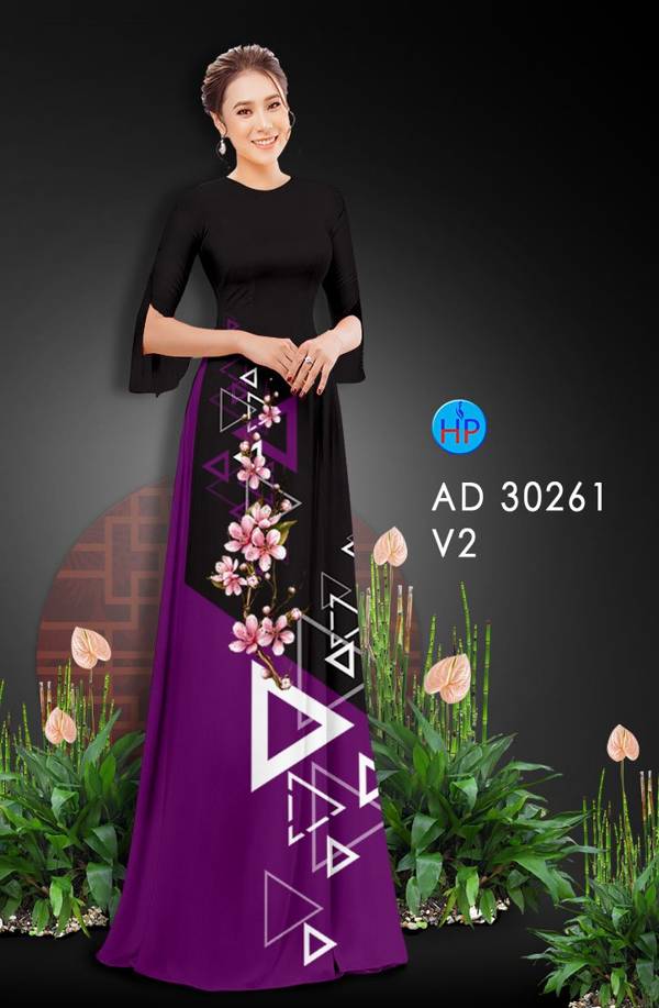 Vải Áo Dài Hoa Đào kiểu mới AD 30261
