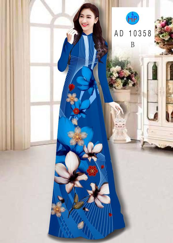 Vải Áo Dài Hoa In 3D thiết kế 2021 AD 10358 39 Vải Áo Dài Hoa In 3D thiết kế 2021 AD 10358