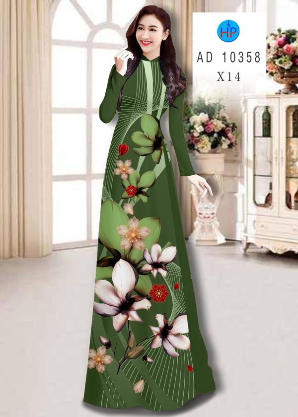 Vải Áo Dài Hoa In 3D thiết kế 2021 AD 10358 37 Vải Áo Dài Hoa In 3D thiết kế 2021 AD 10358