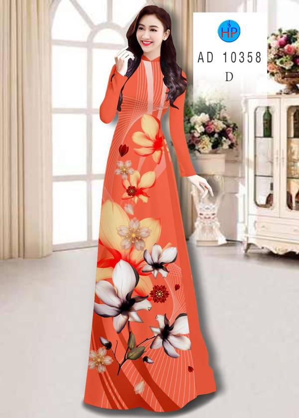 Vải Áo Dài Hoa In 3D thiết kế 2021 AD 10358 42 Vải Áo Dài Hoa In 3D thiết kế 2021 AD 10358
