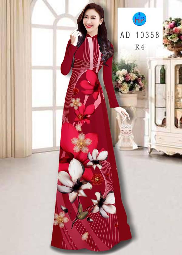 Vải Áo Dài Hoa In 3D thiết kế 2021 AD 10358 49 Vải Áo Dài Hoa In 3D thiết kế 2021 AD 10358
