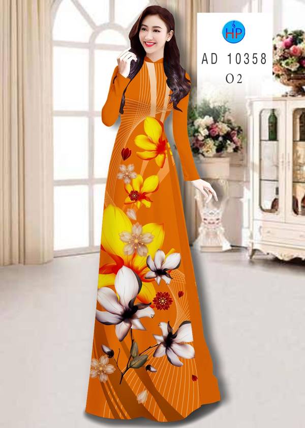 Vải Áo Dài Hoa In 3D thiết kế 2021 AD 10358 46 Vải Áo Dài Hoa In 3D thiết kế 2021 AD 10358