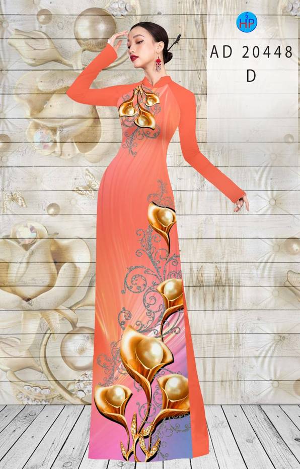 Vải Áo Dài Hoa Ly kiểu mới AD 20448 41 Vải Áo Dài Hoa Ly kiểu mới AD 20448
