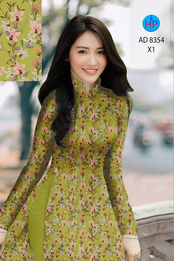 Vải Áo Dài Hoa Đều mới ra AD 8354 37 Vải Áo Dài Hoa Đều mới ra AD 8354