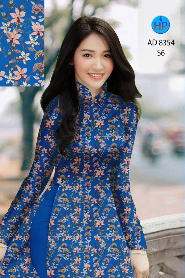 Vải Áo Dài Hoa Đều mới ra AD 8354 39 Vải Áo Dài Hoa Đều mới ra AD 8354