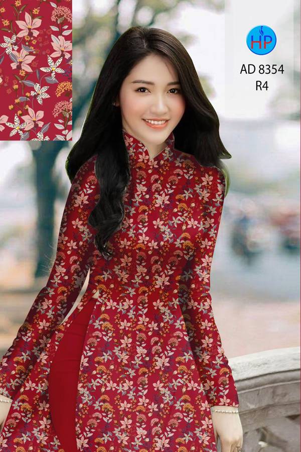 Vải Áo Dài Hoa Đều mới ra AD 8354 42 Vải Áo Dài Hoa Đều mới ra AD 8354