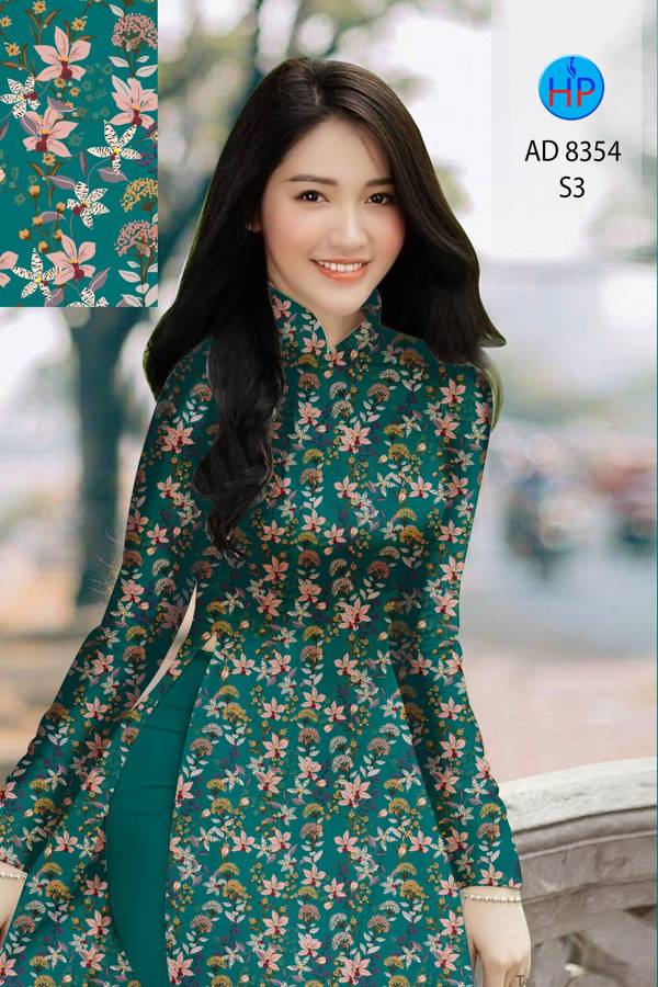 Vải Áo Dài Hoa Đều mới ra AD 8354 41 Vải Áo Dài Hoa Đều mới ra AD 8354