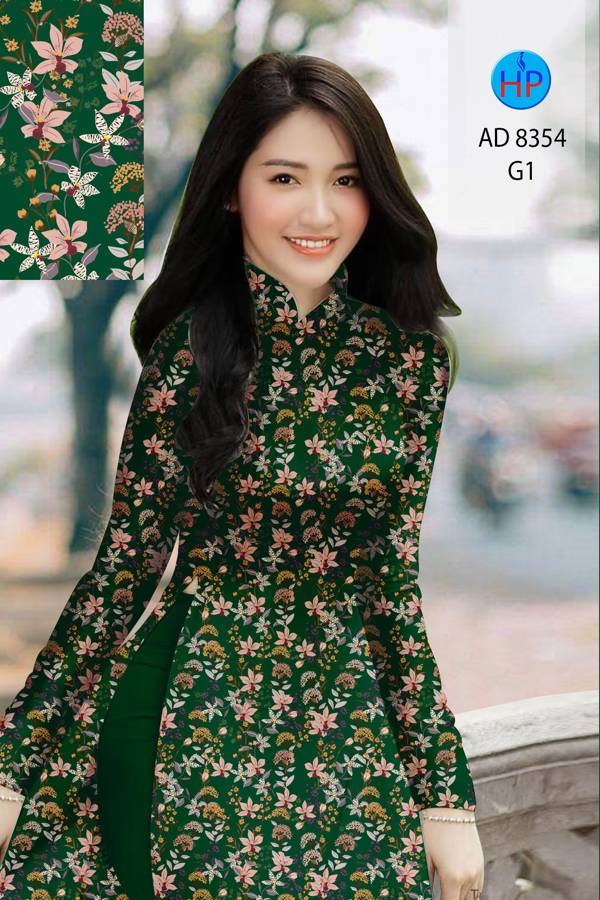 Vải Áo Dài Hoa Đều mới ra AD 8354 46 Vải Áo Dài Hoa Đều mới ra AD 8354