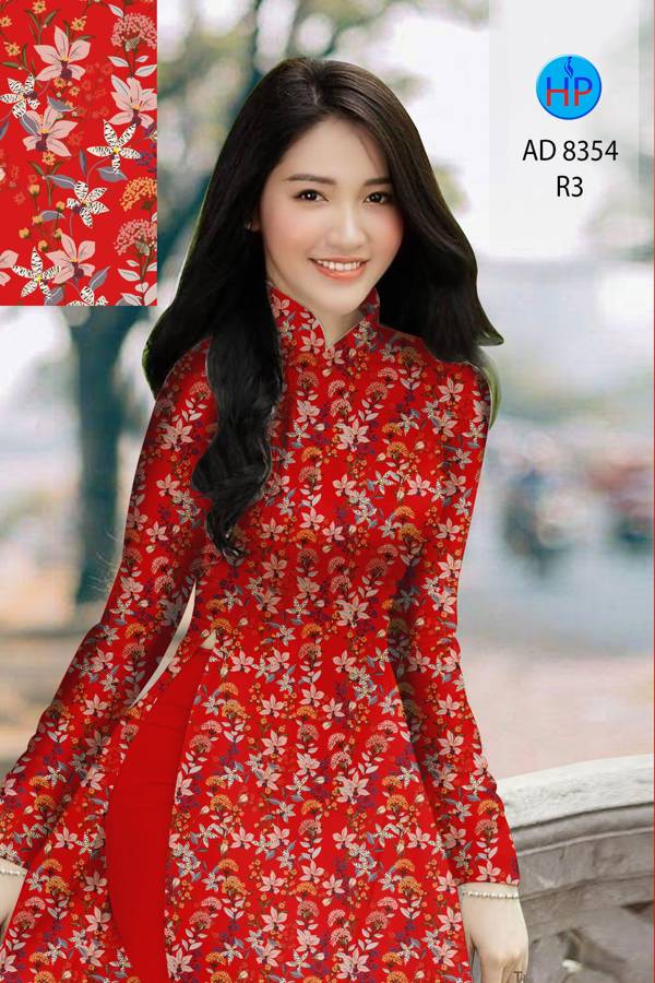 Vải Áo Dài Hoa Đều mới ra AD 8354 43 Vải Áo Dài Hoa Đều mới ra AD 8354
