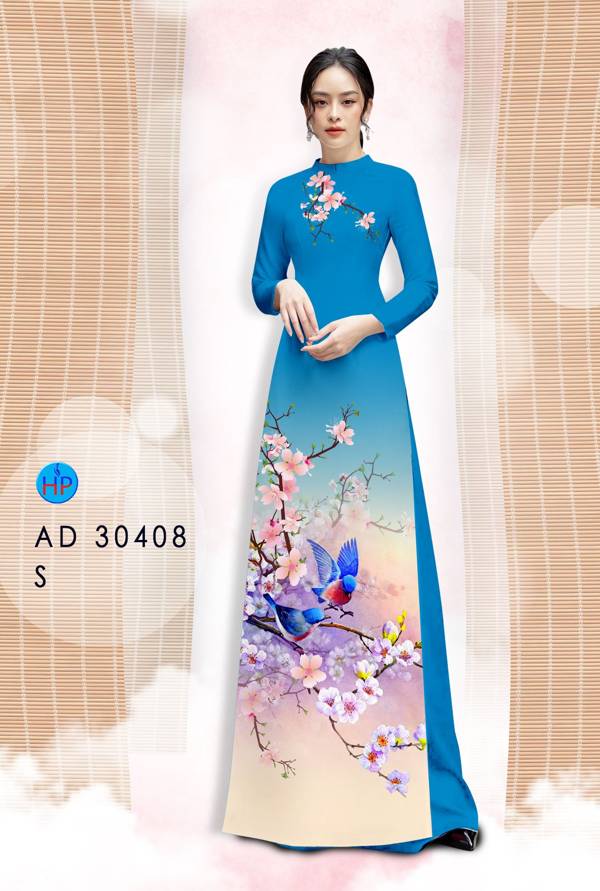 Vải Áo Dài Hoa Đào kiểu mới AD 30408 57 Vải Áo Dài Hoa Đào kiểu mới AD 30408