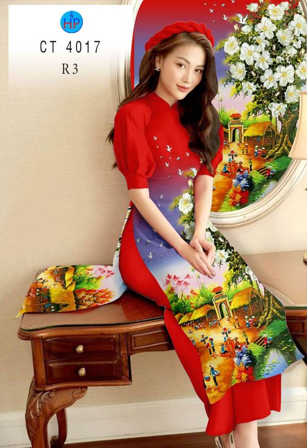 Vải Áo Dài Phong Cảnh thiết kế 2021 AD 4017 48 Vải Áo Dài Phong Cảnh thiết kế 2021 AD 4017