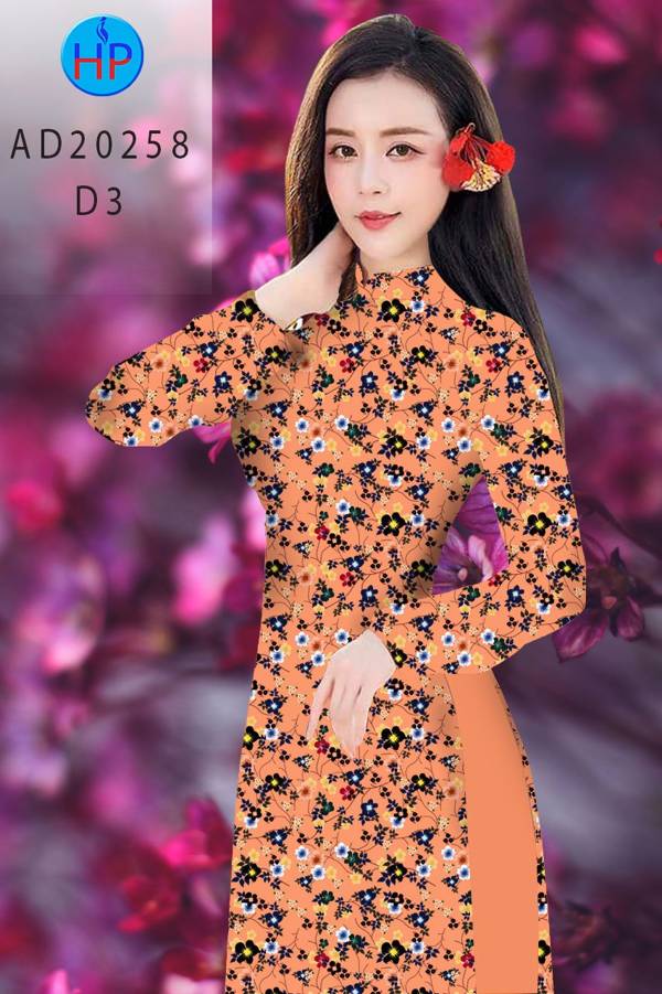 Vải Áo Dài Hoa Nhí thiết kế 2021 AD 20258
