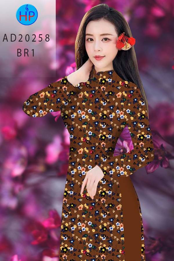 Vải Áo Dài Hoa Nhí thiết kế 2021 AD 20258