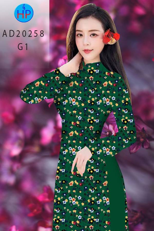 Vải Áo Dài Hoa Nhí thiết kế 2021 AD 20258