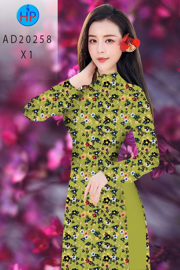 Vải Áo Dài Hoa Nhí thiết kế 2021 AD 20258