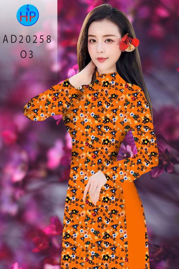 Vải Áo Dài Hoa Nhí thiết kế 2021 AD 20258