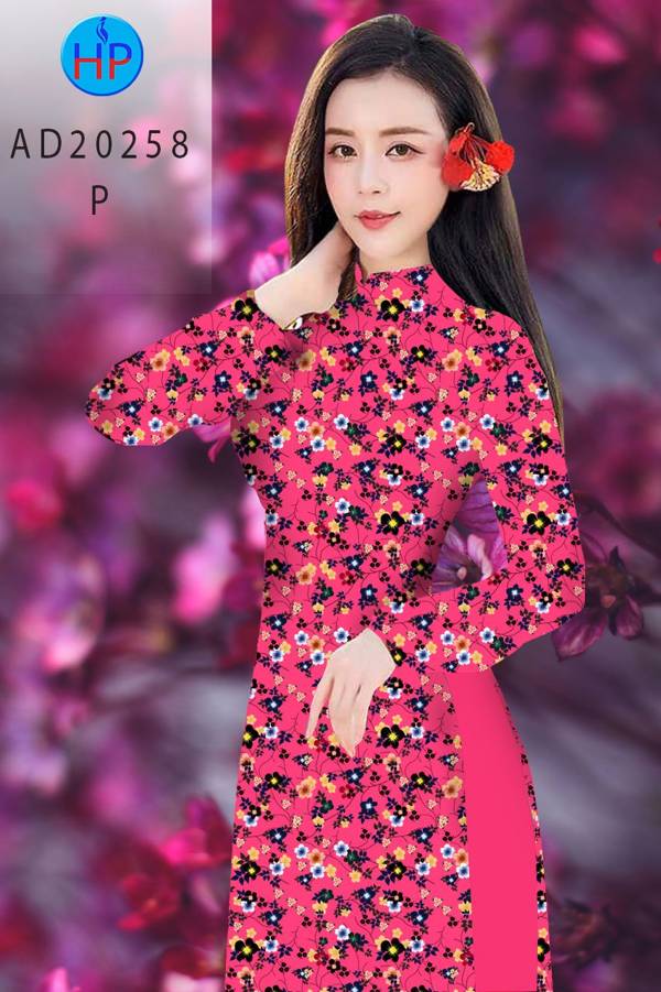 Vải Áo Dài Hoa Nhí thiết kế 2021 AD 20258