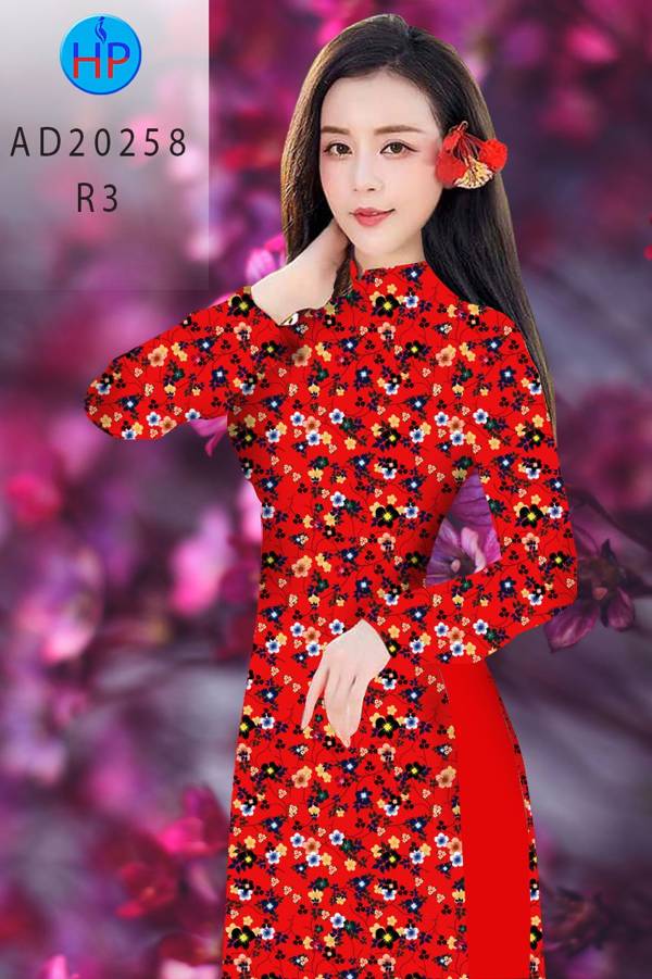 Vải Áo Dài Hoa Nhí thiết kế 2021 AD 20258