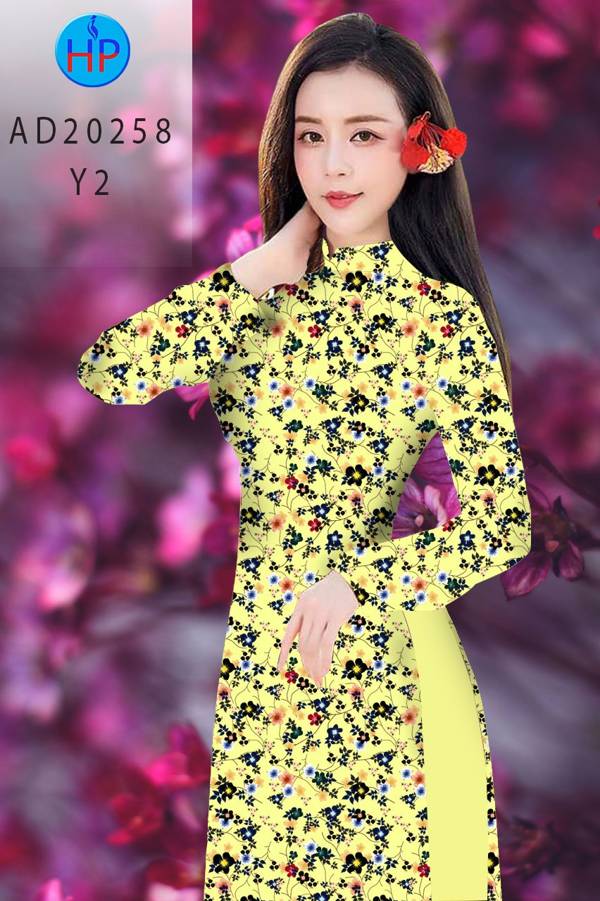 Vải Áo Dài Hoa Nhí thiết kế 2021 AD 20258