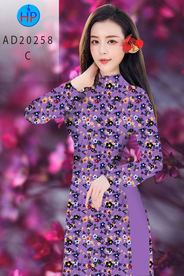 Vải Áo Dài Hoa Nhí thiết kế 2021 AD 20258