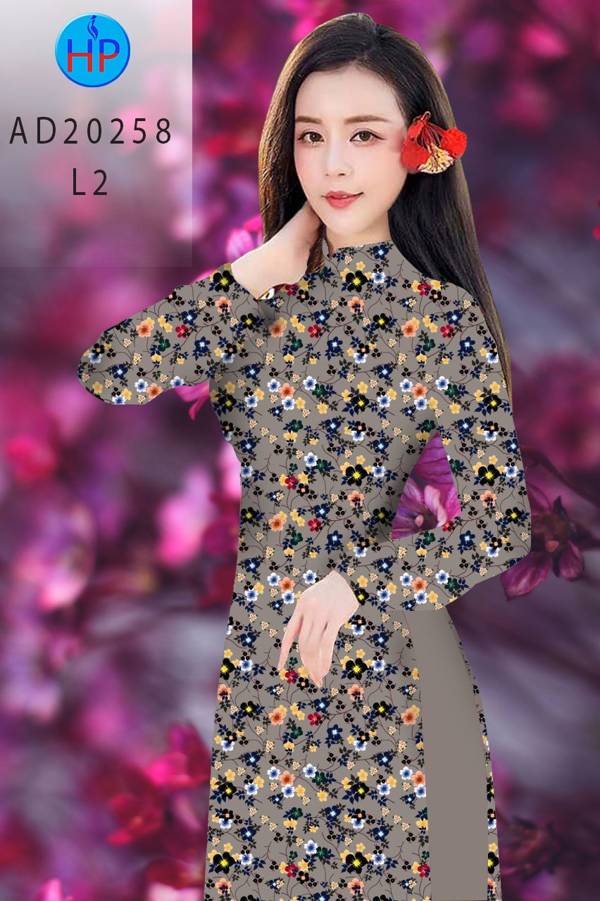 Vải Áo Dài Hoa Nhí thiết kế 2021 AD 20258