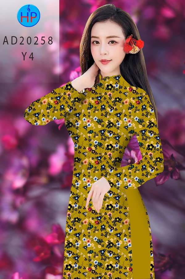 Vải Áo Dài Hoa Nhí thiết kế 2021 AD 20258