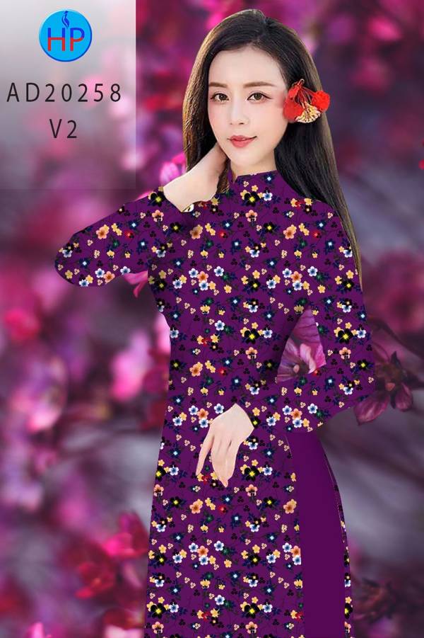 Vải Áo Dài Hoa Nhí thiết kế 2021 AD 20258