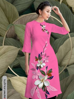 Vải Áo Dài Hoa In 3D mới ra AD PH7997 29 1611733308 11 Vai Ao Dai Hoa In 3D moi ra AD PH7997