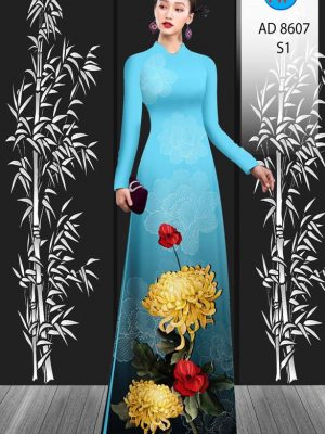 Vải Áo Dài Hoa Cúc thiết kế 2021 AD 8607 23 1611734085 736 Vai Ao Dai Hoa Cuc thiet ke 2021 AD 8607