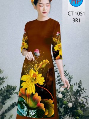 Vải Áo Dài Hoa Sen Vàng mới ra AD CT1051 24 1611979190 836 Vai Ao Dai Hoa Sen Vang moi ra AD CT1051
