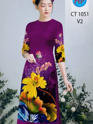 Vải Áo Dài Hoa Sen Vàng mới ra AD CT1051 30 1611979192 198 Vai Ao Dai Hoa Sen Vang moi ra AD CT1051
