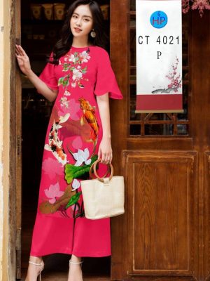 1611980029 951 Vai Ao Dai Hoa Sen thiet ke 2021 AD CT4021