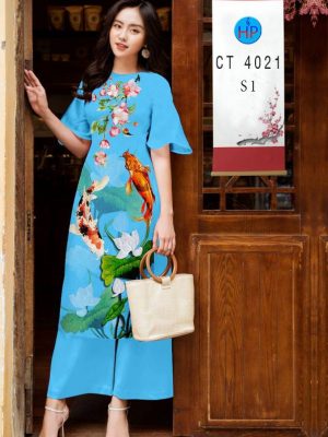 1611980030 171 Vai Ao Dai Hoa Sen thiet ke 2021 AD CT4021