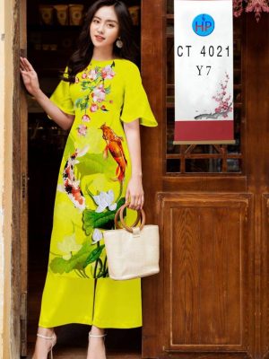 1611980030 581 Vai Ao Dai Hoa Sen thiet ke 2021 AD CT4021