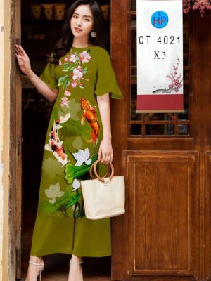 1611980031 333 Vai Ao Dai Hoa Sen thiet ke 2021 AD CT4021