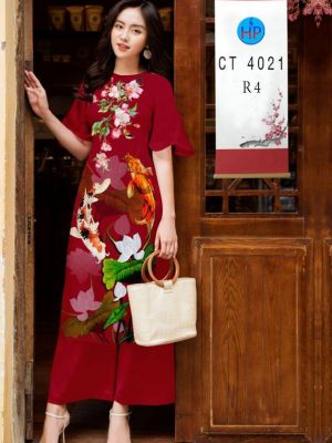 1611980031 773 Vai Ao Dai Hoa Sen thiet ke 2021 AD CT4021