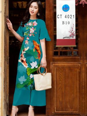 1611980031 84 Vai Ao Dai Hoa Sen thiet ke 2021 AD CT4021