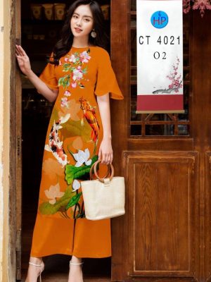 1611980033 980 Vai Ao Dai Hoa Sen thiet ke 2021 AD CT4021