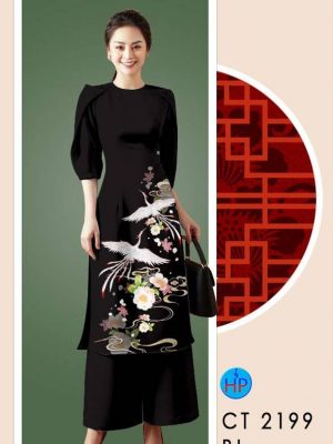 1611980914 139 Vai Ao Dai Chim Hac thiet ke 2021 AD CT2199