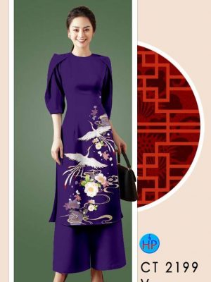 1611980915 955 Vai Ao Dai Chim Hac thiet ke 2021 AD CT2199